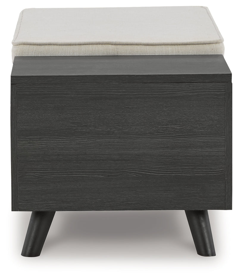 Yarlow Linen Gray Storage Bench