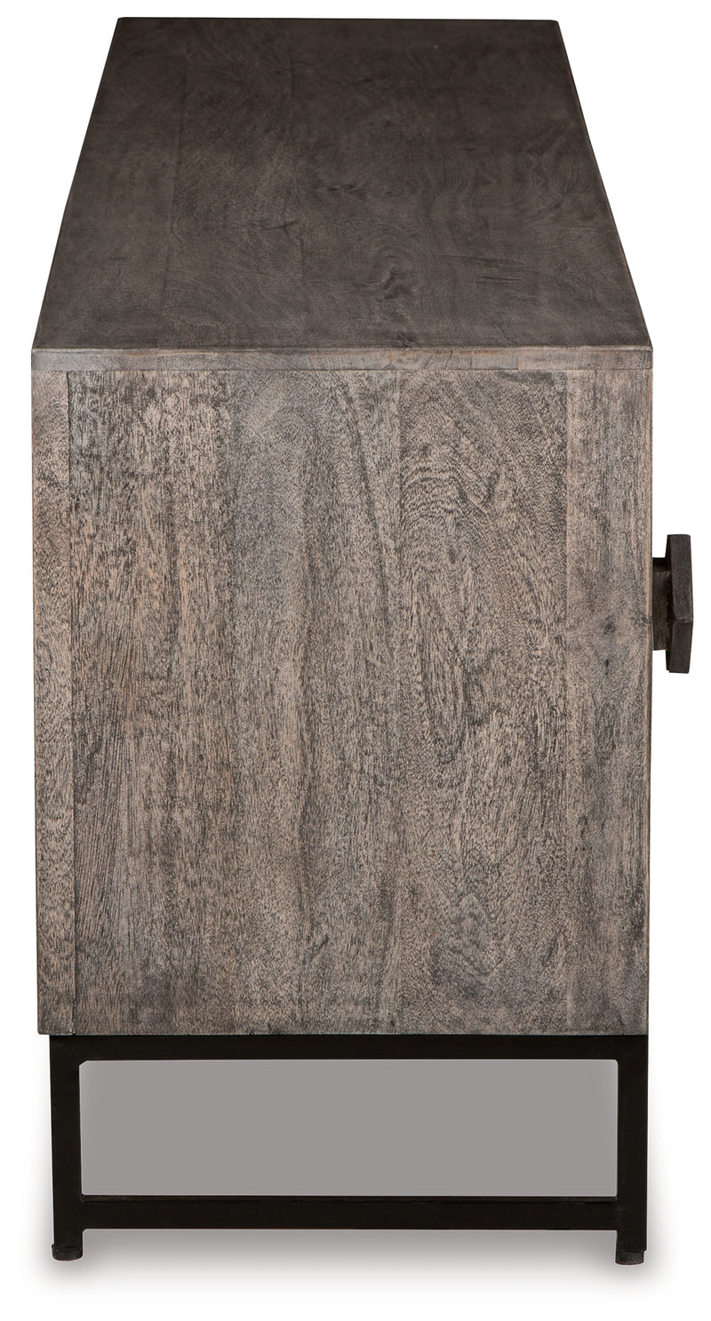 Treybrook Distressed Gray Accent Cabinet A4000512