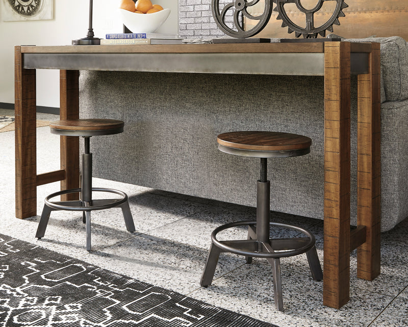 Torjin Brown Gray Counter Height Dining Table And 2 Barstools