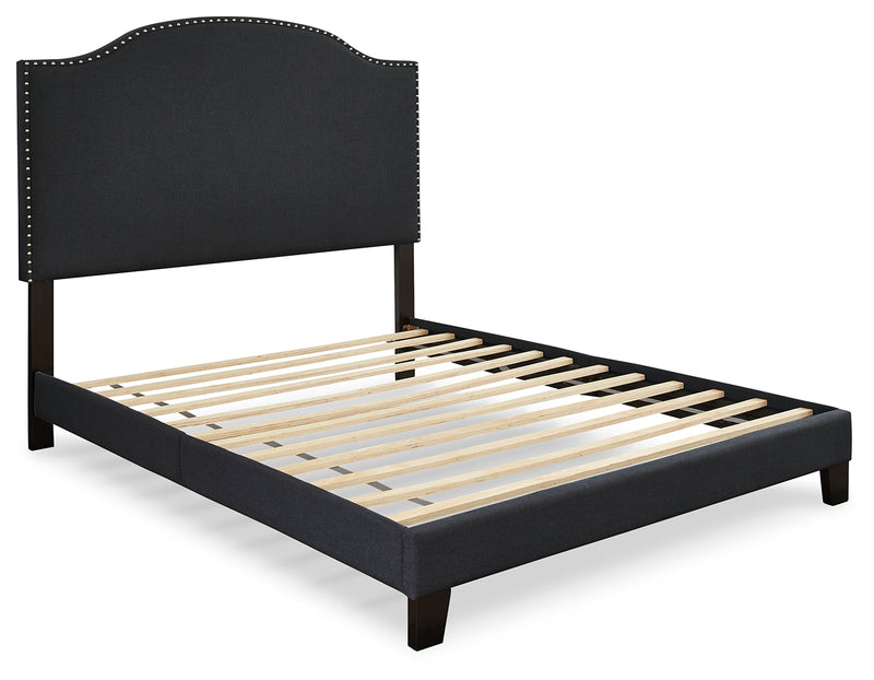 Adelloni Charcoal King Upholstered Bed