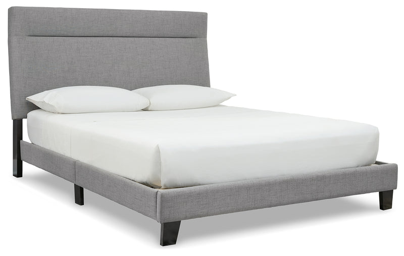 Adelloni Gray Queen Upholstered Bed