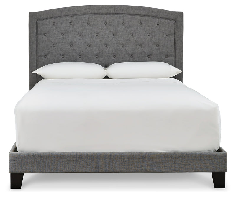 Adelloni Gray Queen Upholstered Bed