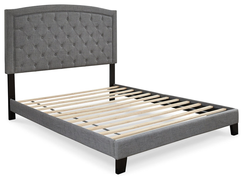 Adelloni Gray Queen Upholstered Bed