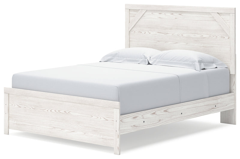 Gerridan White Gray Queen Panel Bed