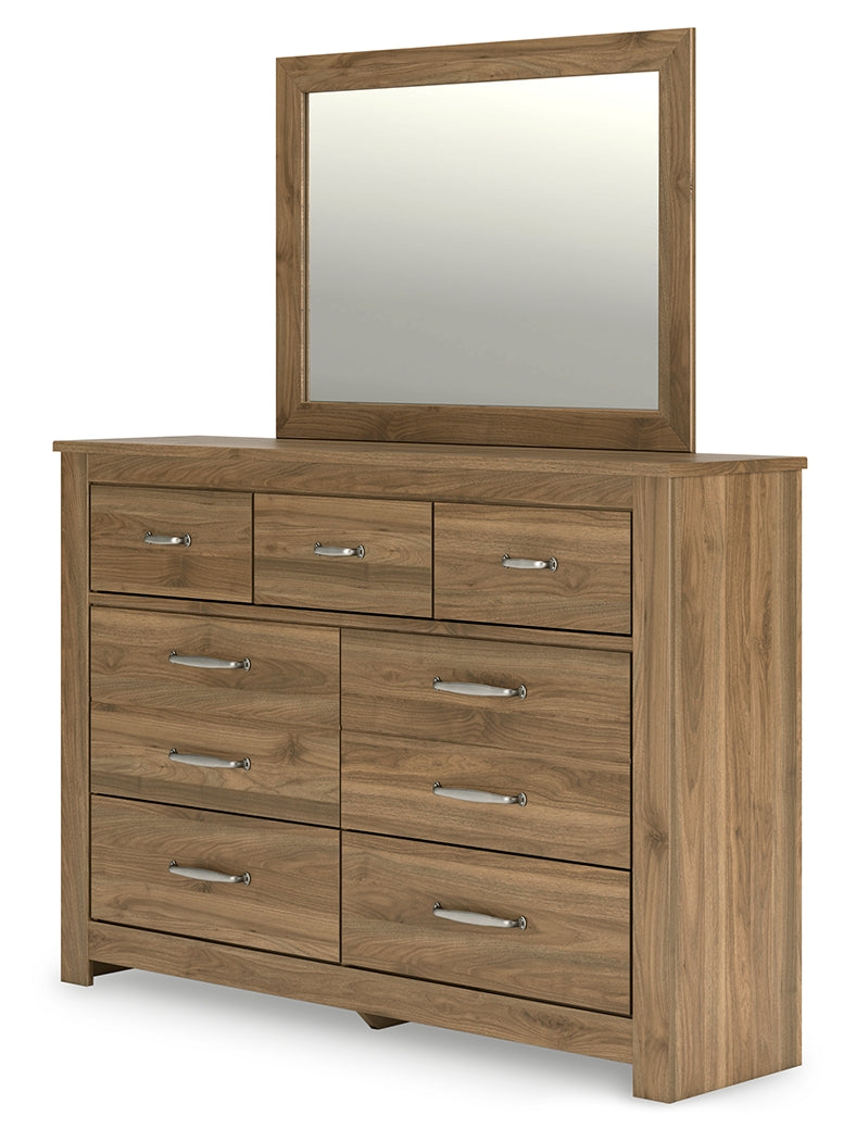 Zanbrook Brown Dresser and Mirror