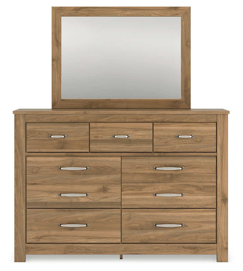 Zanbrook Brown Dresser and Mirror
