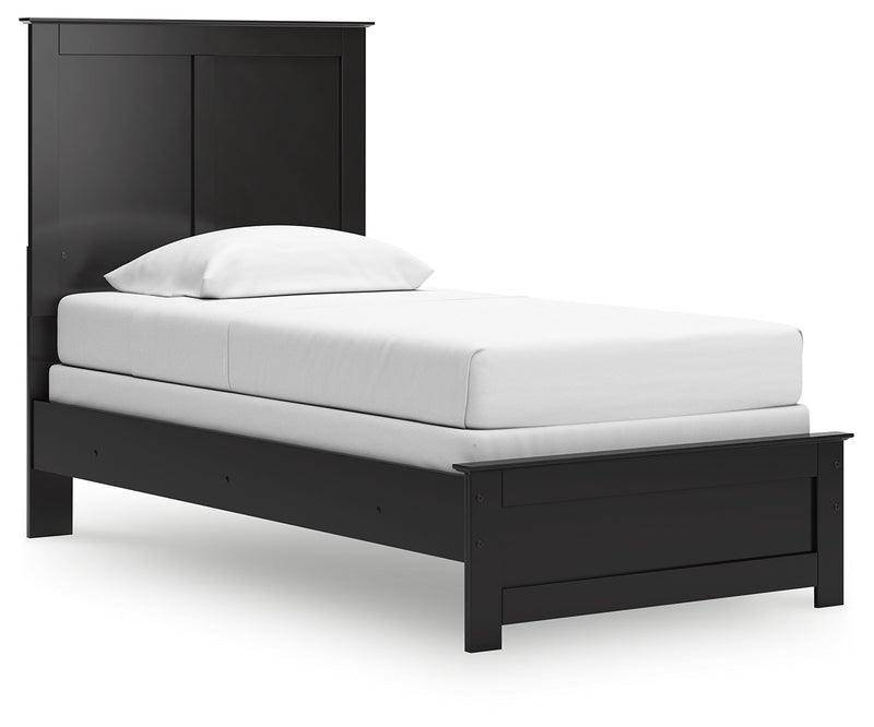 Maribel Black Twin Panel Bed