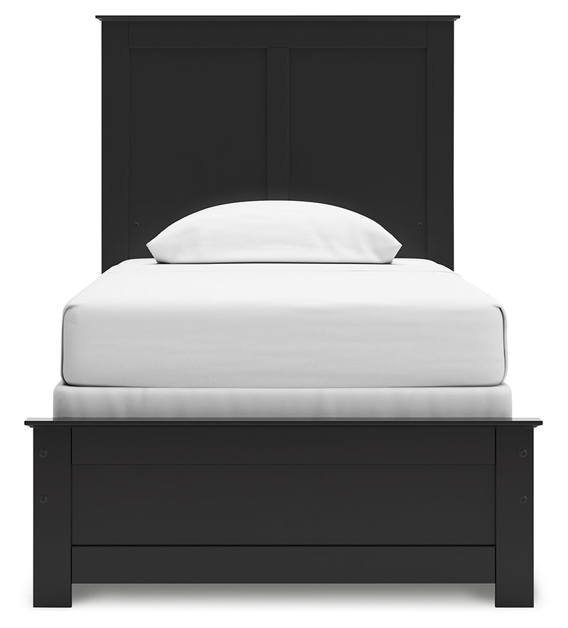 Maribel Black Twin Panel Bed