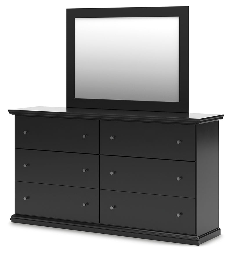 Maribel Black Dresser And Mirror