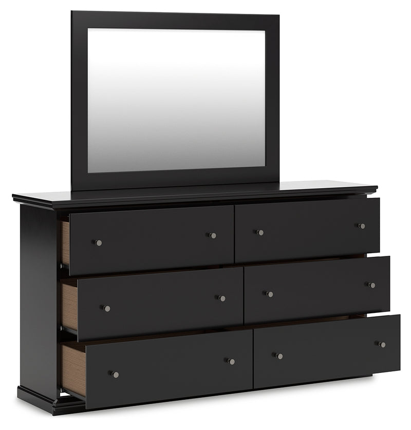 Maribel Black Dresser And Mirror