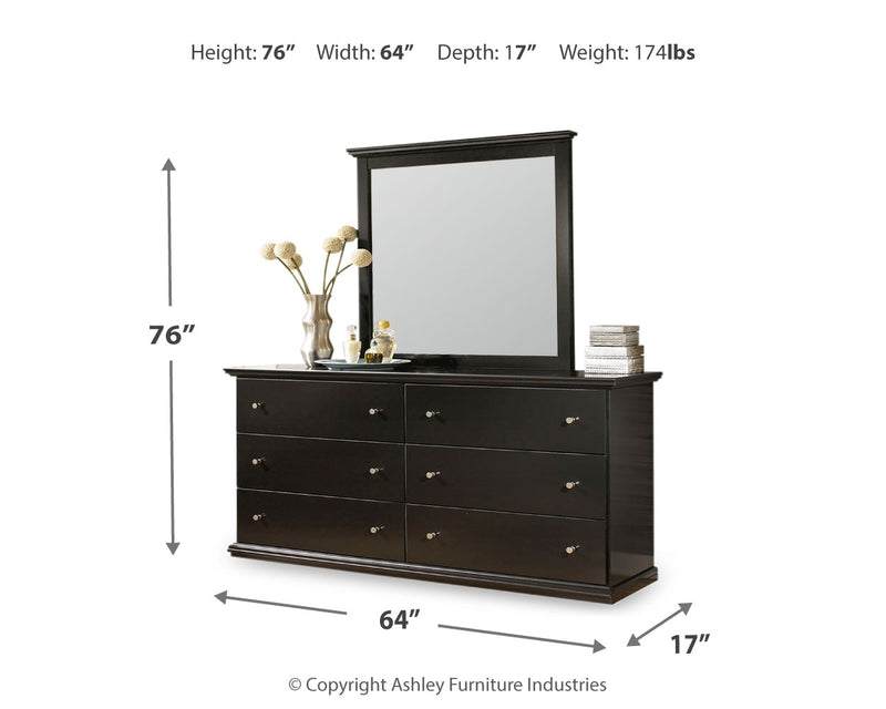 Maribel Black Panel Bedroom Set