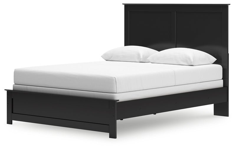 Maribel Black Queen Panel Bed