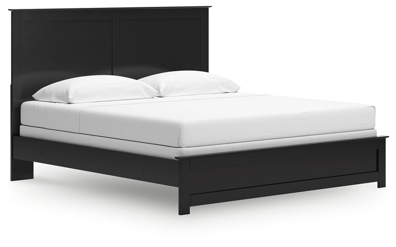 Maribel Black King Panel Bed