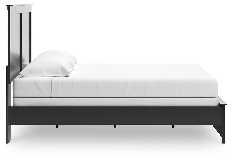 Maribel Black King Panel Bed