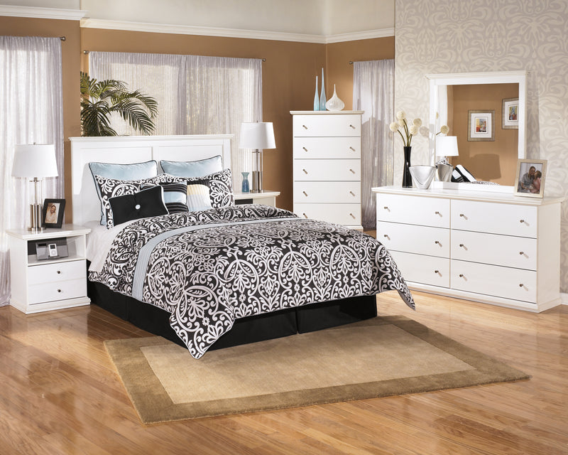 Bostwick Shoals White Panel Headboard Bedroom Set