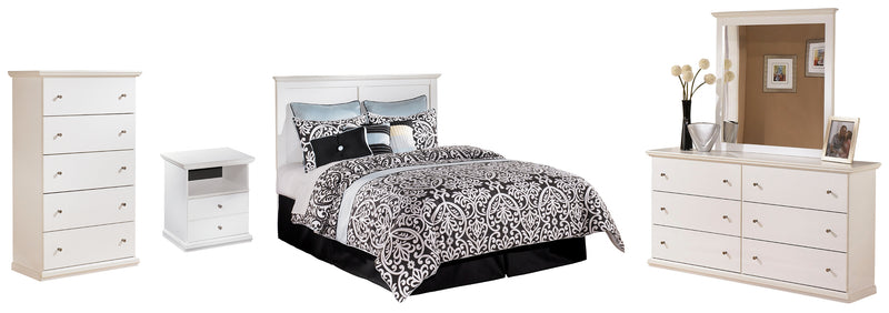 Bostwick Shoals White Panel Headboard Bedroom Set