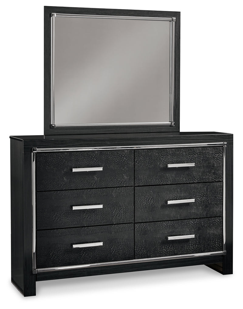 Kaydell Black Upholstered Panel Storage Bedroom Set