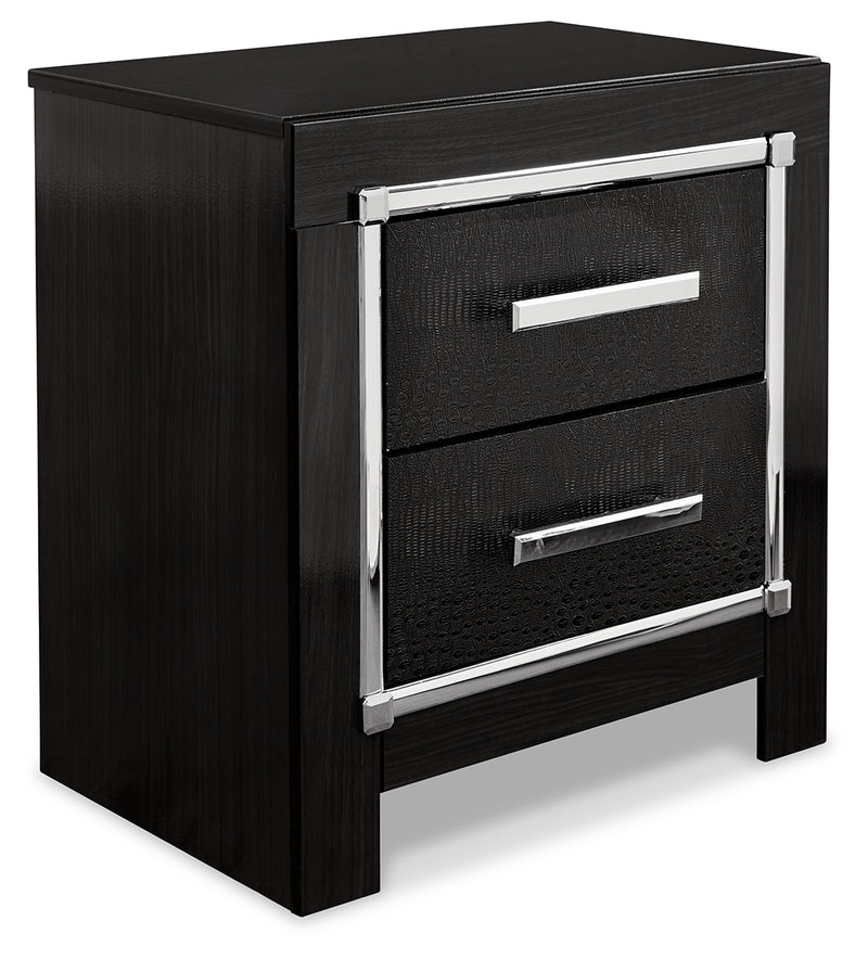 Kaydell Black Panel Storage Bedroom Set