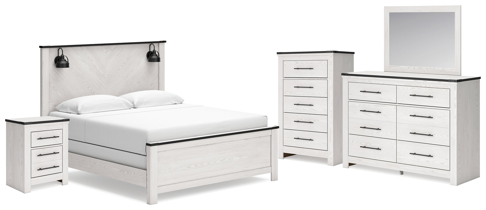 Schoenberg White Panel Bedroom Set