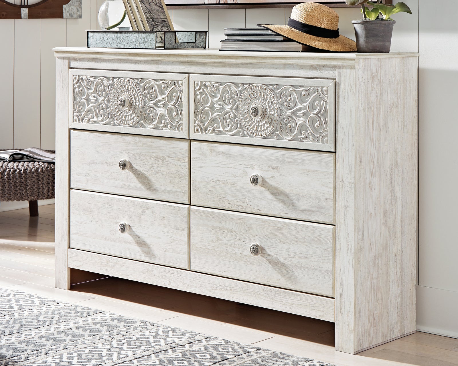 Paxberry Whitewash Dresser