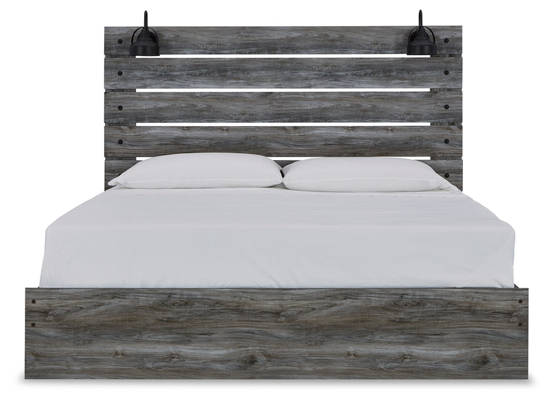 Baystorm Gray King Panel Bed