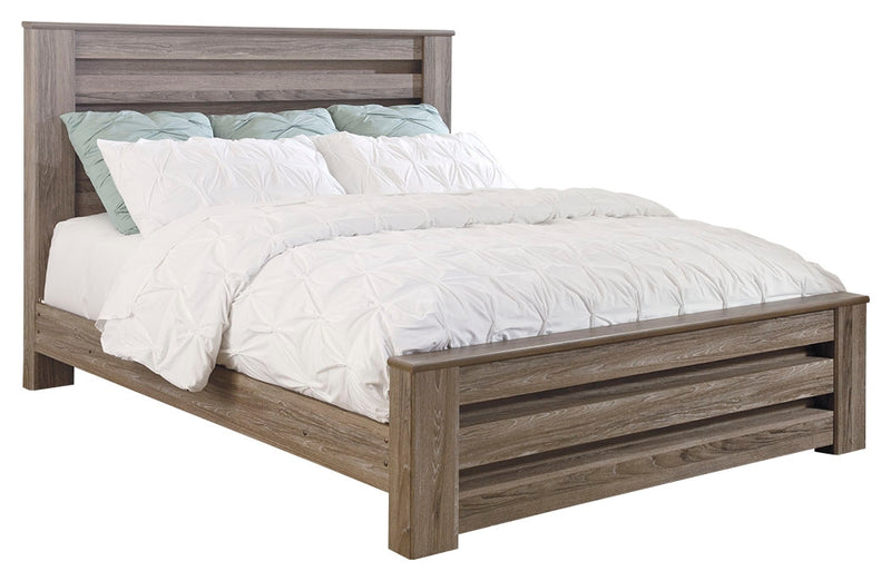 Zelen Warm Gray Panel Bedroom Set