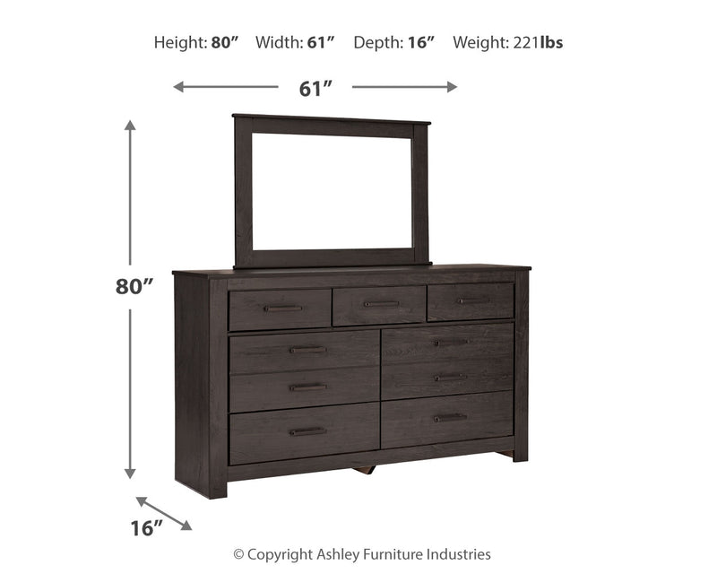 Brinxton Charcoal Panel Headboard Bedroom Set