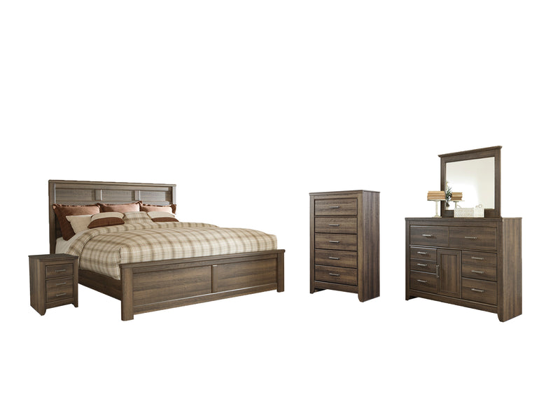 Juararo Dark Brown Panel Bedroom Set