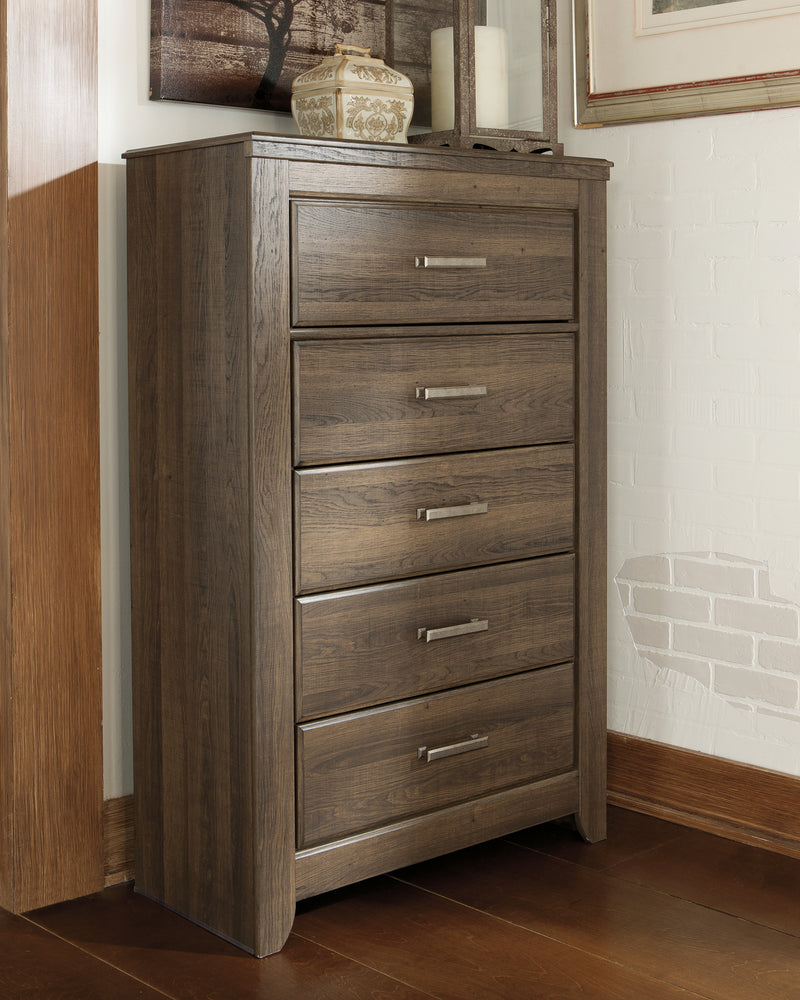 Juararo Dark Brown Panel Bedroom Set