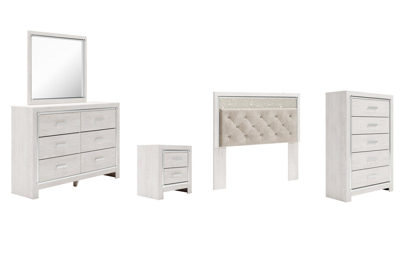 Altyra White Panel Headboard Bedroom Set