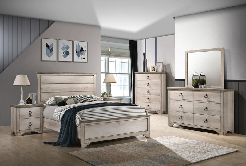 Patterson Driftwood Finish Solid Pine Wood Modern Rustic And Charm Twin Panel Bed