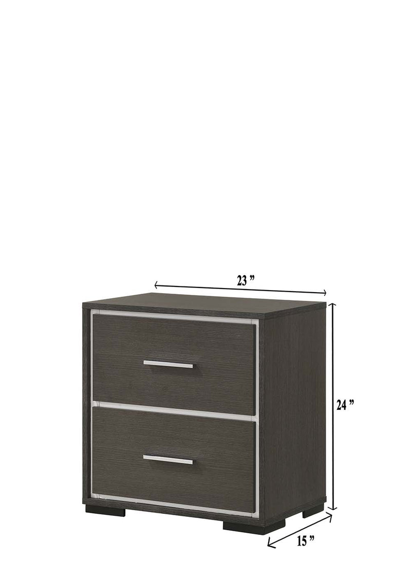 Sharpe Gray/White Modern Solid Wood And Veneers 5-Drawers Chest