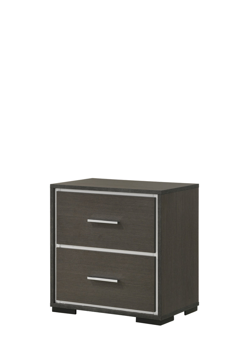 Sharpe Gray/White Modern Solid Wood And Veneers 5-Drawers Chest