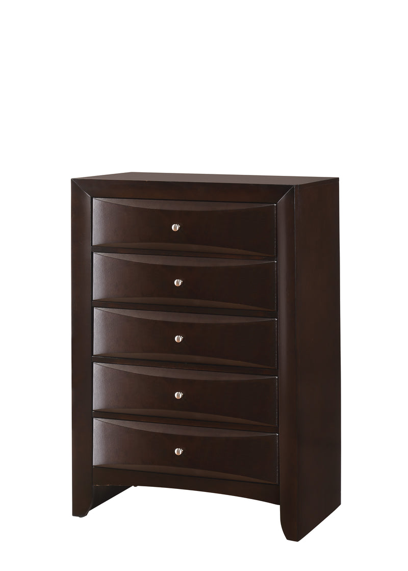 Emily Dresser Dark Cherry, Sleek And Modern Wood, 8 Drawers