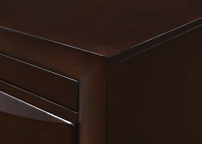 Emily Dresser Dark Cherry, Sleek And Modern Wood, 8 Drawers