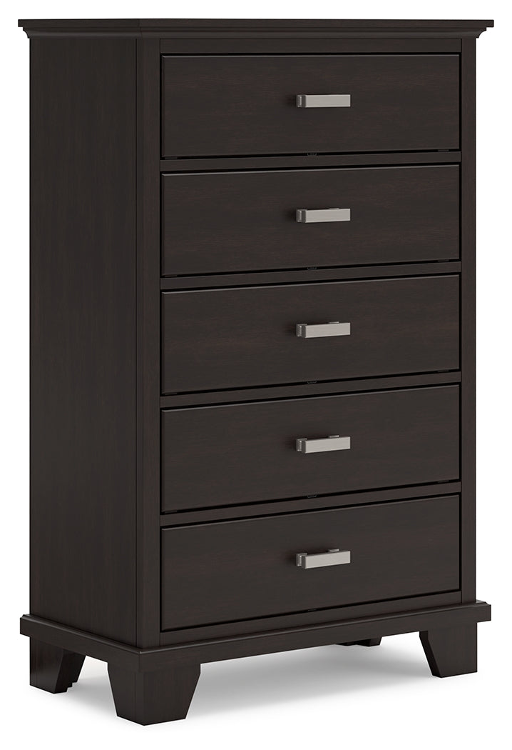 Covetown Dark Brown Chest Of Drawers