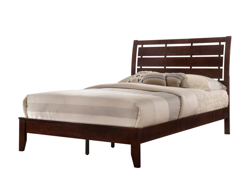 Evan Cherry Finish Classic And Modern, Cherry Wood Queen Panel Bed