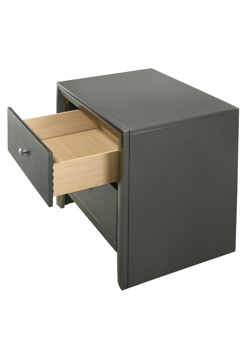 Denker Gunmetal Modern Contemporary Solid Wood 9-Drawers Dresser