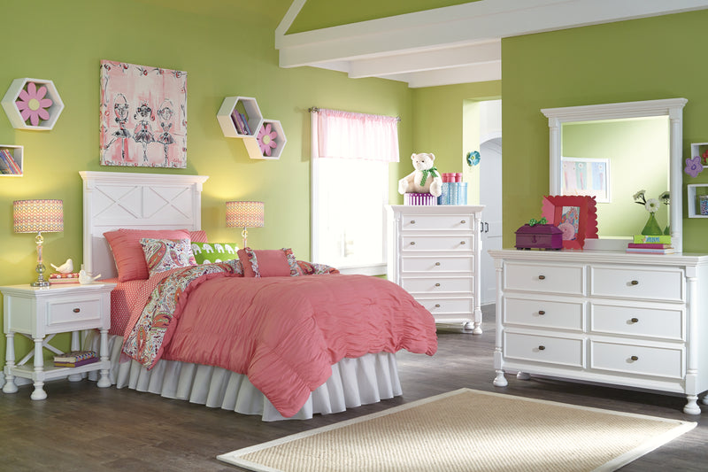 Kaslyn White Panel Headboard Bedroom Set