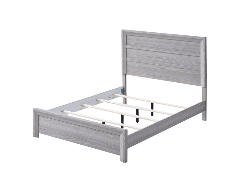 Adelaide Drift Wood Modern Contemporary Solid Wood And Veneers Queen Bed