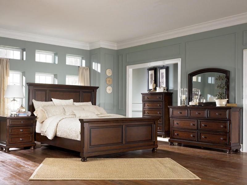 Porter Rustic Brown Panel Bedroom Set