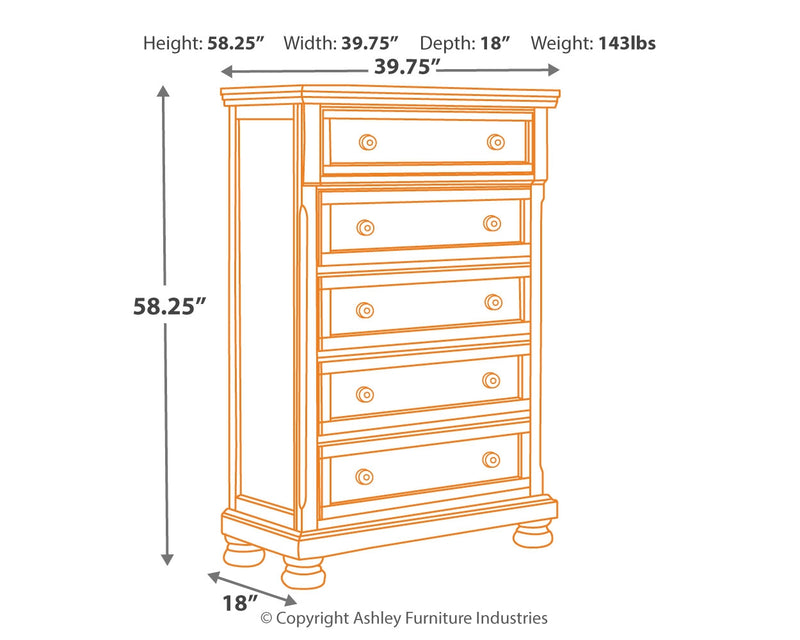 Porter Rustic Brown Sleigh Bedroom Set