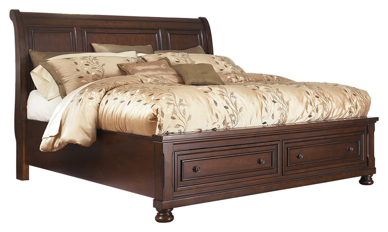 Porter Rustic Brown Sleigh Bedroom Set