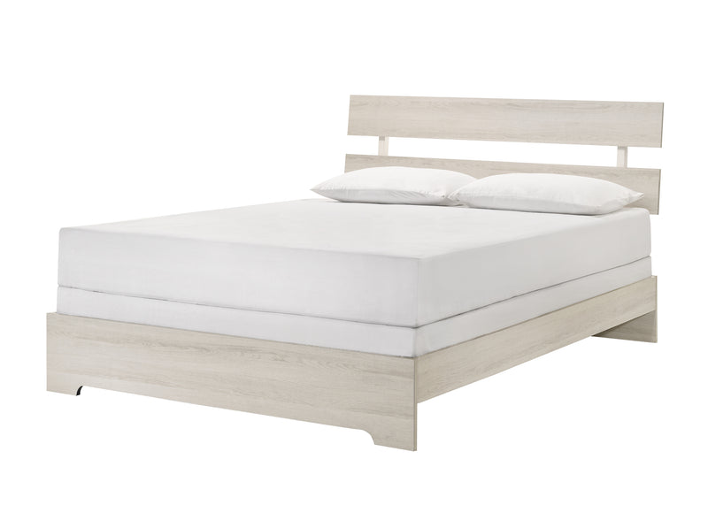 Atticus White Modern Contemporary Solid Wood And Veneers Twin Bed