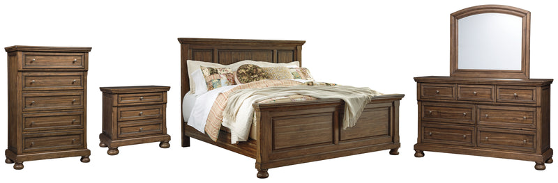 Flynnter Medium Brown Panel Bedroom Set