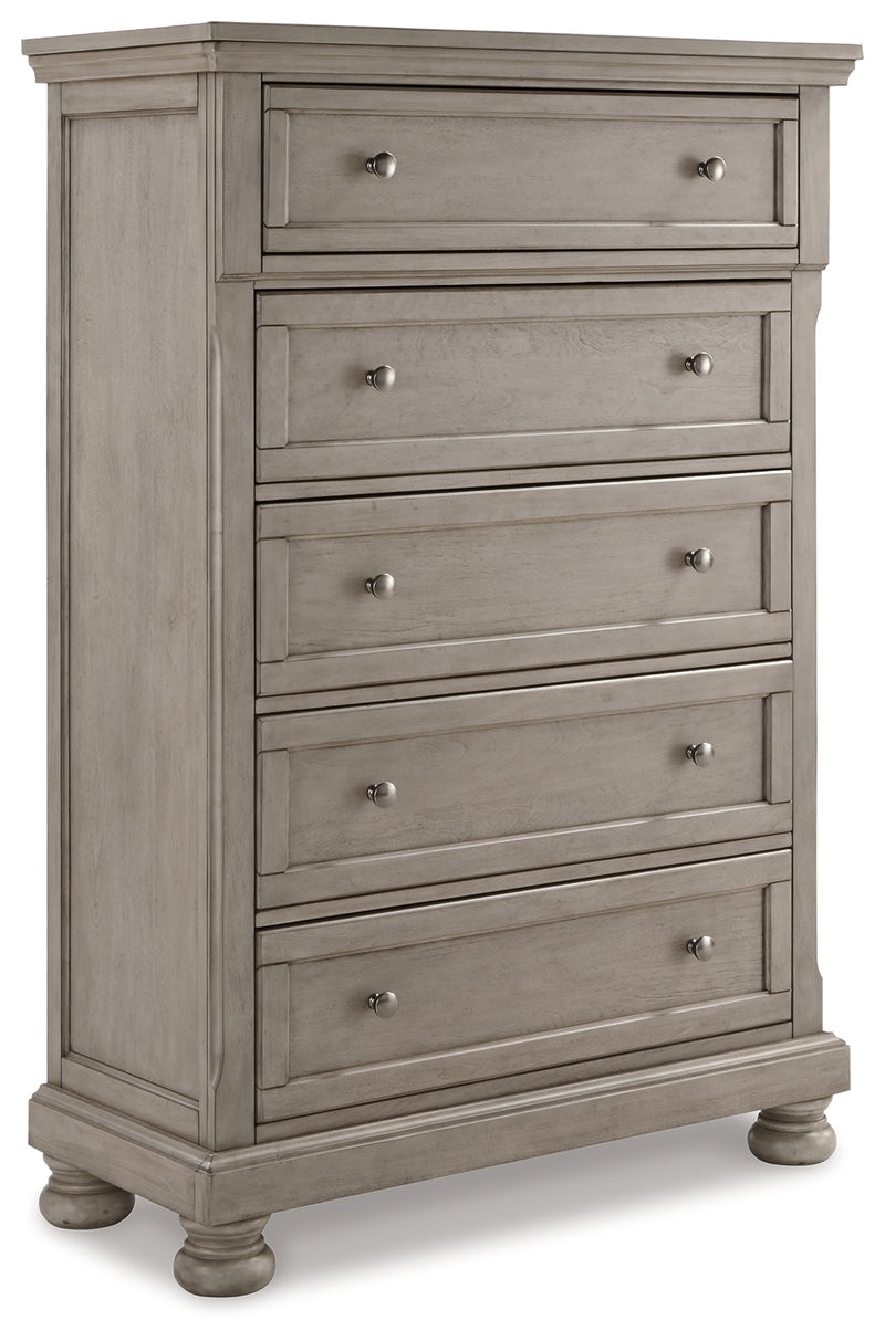 Lettner Light Gray Panel Bedroom Set