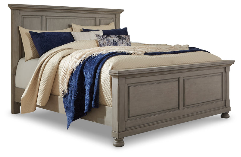 Lettner Light Gray Panel Bedroom Set