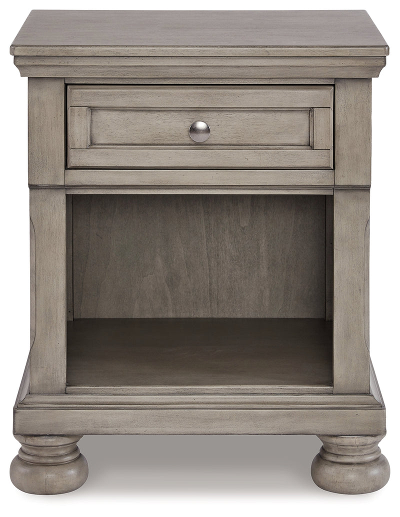 Lettner Light Gray Nightstand