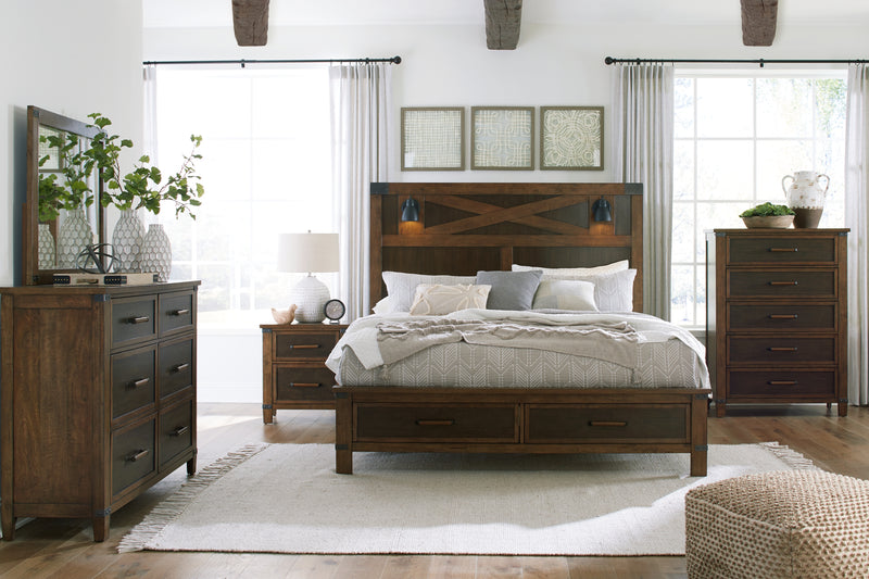 Wyattfield Two-Tone Panel Storage Bedroom Set