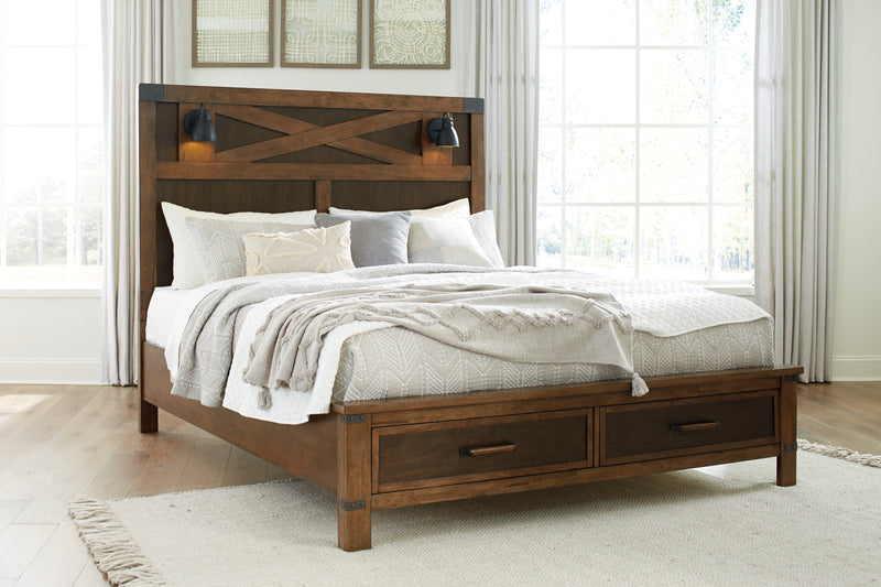 Wyattfield Two-Tone Panel Storage Bedroom Set